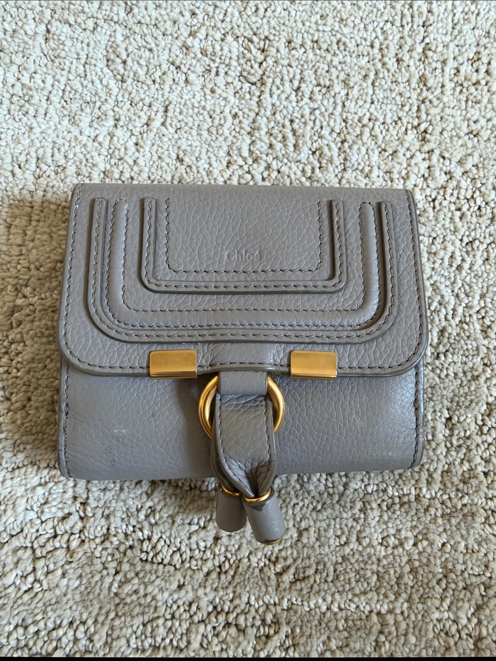 Chloe Leather Grey Wallet. Well loved.